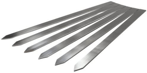 Adana-grillspett i rostfritt stål, extra breda 24 mm, 600 mm långa (450 mm, set med 10 st.)