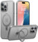 TORRAS Ostand Q1 Weltneuheit für iPhone 16 Pro Hülle für MagSafe (Unsichtbarer Ständer, Nr.1 Magnetkraft,Umfassender Militärischer Schutz) Handyhülle iPhone 16 Pro Case All-in-One Grau