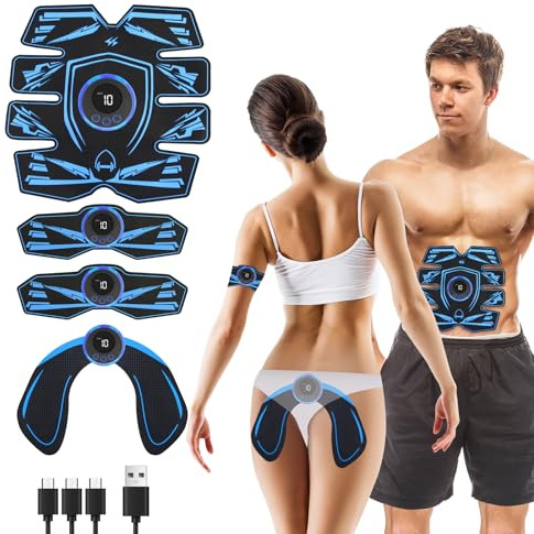 wokdsbl EMS Muscle Stimulator, ABS Trainer Muscle Stimulator, 8 Modes & 19 Intensities,Tactical X ABS Stimulator Full Body Ab/Arm/Hip Trainer for Women/Men