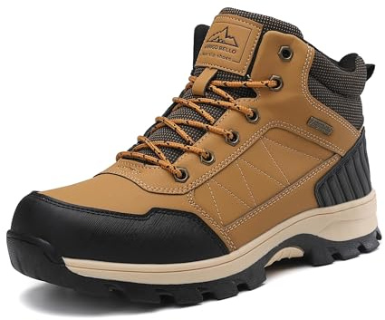 ARRIGO BELLO Stivali Uomo Scarpe Invernali Scarponi Stivaletti da Trekking Neve Caldo Pelliccia Fodera Passeggio Scarponcini Taglia 41-46 (B-Marrone, 42)