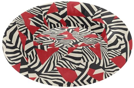 Zebras Patter abstrakt svart röd husdjur kattbädd halkfri fluffigare ortopedisk hundbädd för extra liten storlek husdjurstillbehör