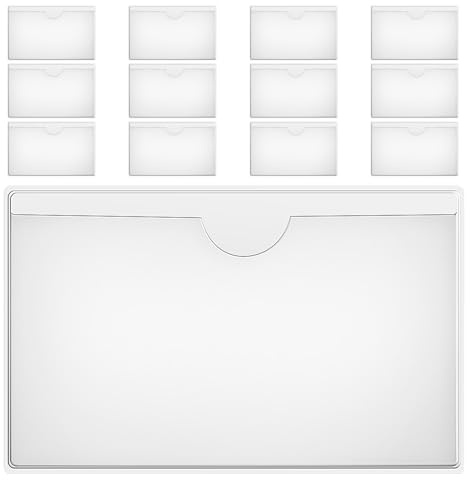 Mobestech 36pcs Label Bag Self Adhesive Index Card Holder Pocket for Organizing Storage Bins Box Drawer Office Use