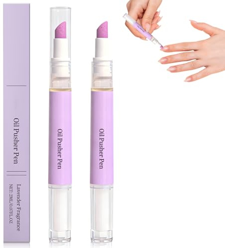 2-in-1 Nagelhautölstift, Nagelhautschieber-Ölstift mit Keramikspitze, Nagelöl Stift, Cuticle Pusher Pen, Nagelpflege Nagellack Stift, für Nagelhaut die Reparatur von Rissigen und Trockenen