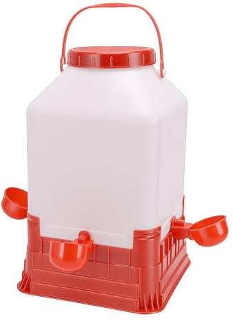 Luocute Abbeveratoio per Polli da 10 Litri, Abbeveratoio per Pollame di Grande capacità con Design Facile da Pulire, Materiale Plastico Robusto, per Pollame di Grande