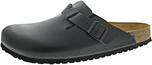 Birkenstock Classic Boston Leder, Unisex-Erwachsene Clogs, Schwarz (Schwarz), 40 EU