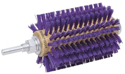 Weaver Leather Mini Roto Brush for Livestock, Wool/Hair Stimulating and Grooming Brush for Goat Sheep Cattle, Use with Drill, Coat Deshedding Tool