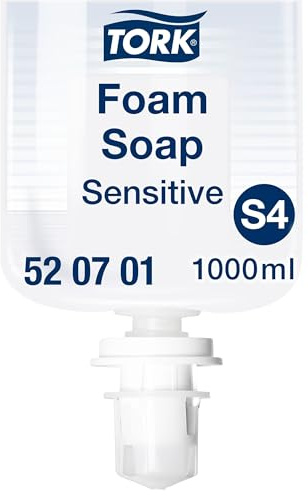 Tork Savon mousse Mains - Peaux sensibles S4, testé dermatologiquement, 1 x 1000 ml, 520701