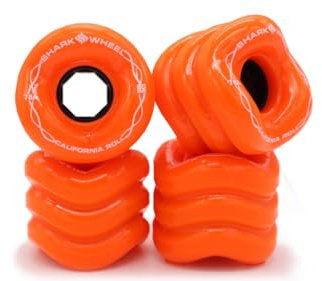 Shark Wheel Lot de 4 Roues de Skateboard 60 mm 78a California Roll Orange
