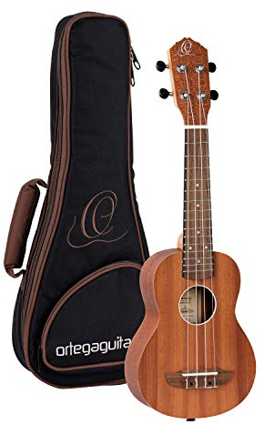 Ortega Guitars Sopran Ukulele Akustisch – Timber Series – Inklusive Gigbag – Sapele, Natur (RFU10S)