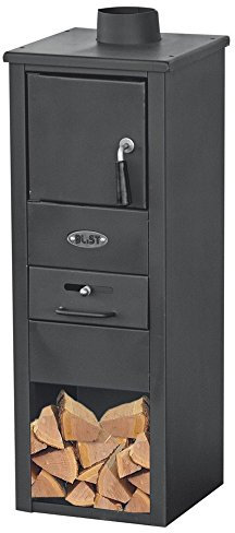 Stufa a Legna BLIST 6,5KW Acciaio, Ghisa, Vernice resistente al calore, Accumulo di calore a lungo termine