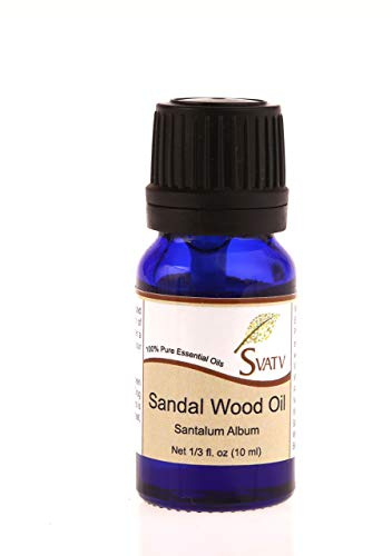 SVATV Aceite esencial de sándalo para masaje de yoga y aceite de fragancia para difusor, aceites de aromaterapia, cuidado personal de bricolaje - 10 ml
