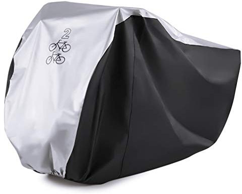 ALBOYI 2-Bike Cover - Waterproof Rain Cover, Dust Resistant, UV Protection for Mountain & Road Bikes