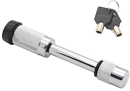 JNNJ Macchina Antifurto Retrattile Blocco di Bloccaggio, Resistente Acciaio Inossidabile, Immobilizzatore per Resistente, Morsetto Universale per Auto, Rimorchio, Furgoni, Roulotte(Bianco)