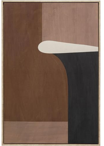 Kare Design cuadro en lienzo Classic Shape Brownie, Negro/Marrón, Abstracto, Moderno, Con Marco, para Montaje en Pared Vertical, Salón, Dormitorio, Pasillo, 93x63 cm (AxA)