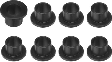 QUARKZMAN 8 st plastbussningar med flänsade hylsor 8,2 mm inre diameter x 10 mm OD x 9 mm längd svarta POM-bussningar