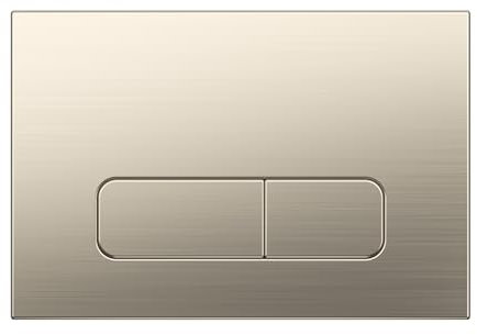 Plaque de Commande Nickel Brossé – Compatible avec Geberit Duofix Sigma/Delta/Basic – Double Chasse – Wunderbad