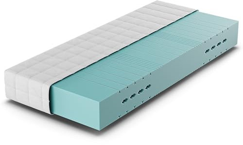 Betten-ABC - Matratze HR Blue - 100x200 cm (H3) - 7-Zonen-Matratze aus High-Resilience-Schaum - Hypoallergen & Antibakteriell - Oeko-TEX® Zertifiziert - Bezug waschbar - Lieferung per Paket
