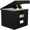 Caja de almacenamiento de discos de vinilo de 12 pulgadas, cajas de almacenamiento plegables y apilables, caja de almacenamiento de CD con tapa y asas para álbumes valiosos, CD, pasaportes, colección