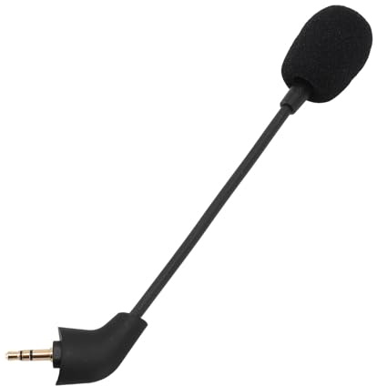 Pissente Ersättningsmikrofon, Avtagbar Bommikrofon med Skumskydd för Cloud II Trådbunden Headset 3,5 Mm Förgylld Böjd Plugg Omnidirektionell