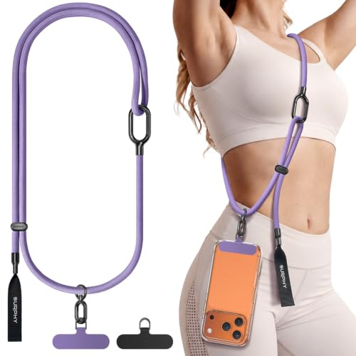 SURPHY Telefon rem rem med ensidig justering, Lila, Viola