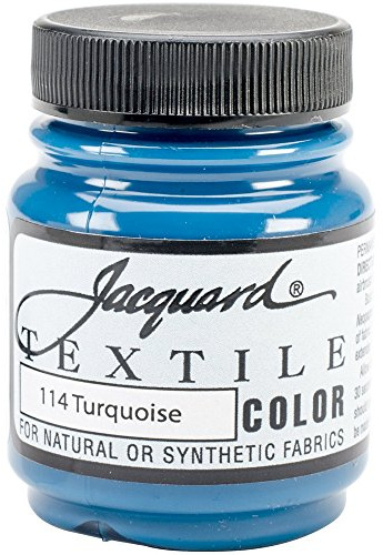 Jacquard Products Turquoise-Textile Color Paint, Acrylic, Multicolour, 66.5 ml (Pack of 1)