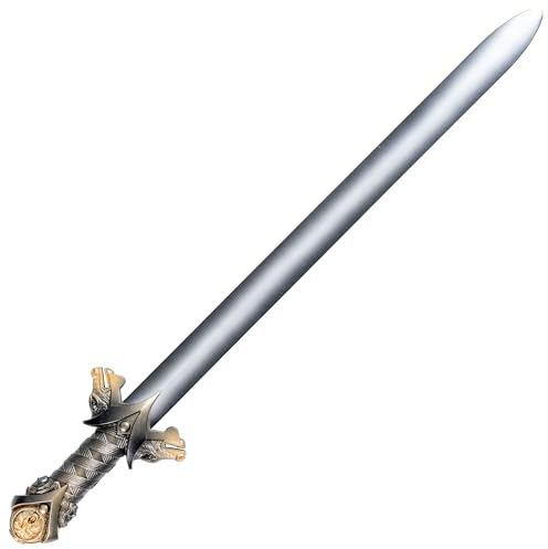 Silver & Gold Ancient Knight Sword - 1 Pc, Realistic Costume Accessory Perfect for Medieval-Themed Events, Cosplay & More Halloween