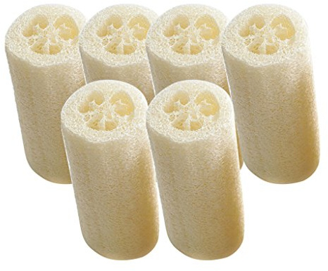 Lot de 6 éponges en luffa (loofah) naturel, pour nettoyage de cuisine