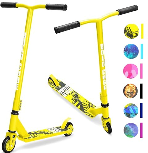 BOLDCUBE Stunt Scooter for Kids Ages 6-12 8-12 Years | Freestyle Pro 360° | Aluminium Deck | ABEC 7 | Micro Crystalized Deck