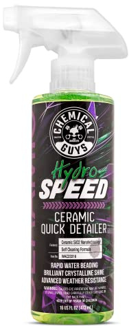 Chemical Guys HydroSpeed Ceramic Quick Detailer Spray - SiO2 Shine Car Detailer Spray for Cars, Trucks, SUVs, Motorcycles and RVs, Boosts Gloss, Hydrophobic Protection and Slickness, 16 oz
