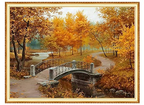 Instarry DIY 5D Diamantmålning Stor Storlek Diamond Painting för Vuxna Mosaik Kristall Broderi Heminredning Dekoration Hantverk Kit Skogslandskap 70x50 cm