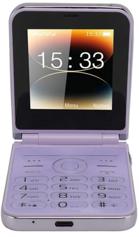 Dpofirs Cellulare a Conchiglia 2G Con Tasti Grandi per Anziani - Schermo 2,6 Pollici, Batteria 1400 MAh, 4 Schede SIM, Torcia LED, Fotocamera