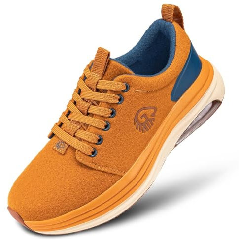 GIESSWEIN Merino Curve Max Men - Merino Sneaker mit Stoß absorbierendem Luftpolster - Komfortabler Aktivschuh mit Wechselfußbett - Langlebige Naturkautschuk Sohle für Beste Bodenhaftung