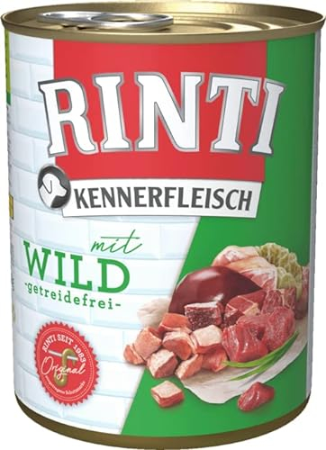 Rinti Hundenassfutter Kennerfleisch mit Wild 6x800g