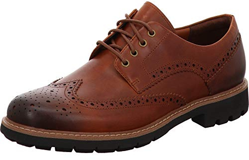 Clarks Men's Batcombe Wing Brogues, Brown, 10 UK