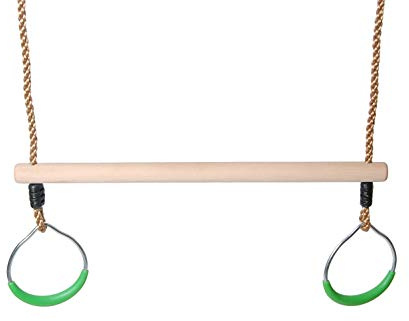 OTITU Anneaux d'escalade pour Enfants pour Balançoire De Jardin Enfants, Balançoire De Jeu Balançoire - Anneaux De Gymnastique en Corde pour Enfants Anneaux De Gym Pomme Verte