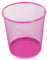 Leviatan Papierkorb Büro 12L - Abfalleimer, Papierkorb aus Drahtgeflecht Mülleimer, Papiereimer - Metall Büroeimer Mesh Runder, Rosa