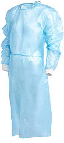 IEA Medical Schutzkittel Einweg M (10er Set), Schutzanzug Einweg, OP Kittel, Arztkittel, Overall, Antiviral, Flüssigkeitsabweisend, EN 14126, KAT III