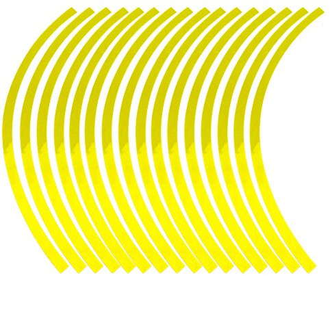 Haofy Pegatinas Universales para Ruedas de Motocicleta, Cinta Reflectante para Llantas de Motocicleta (Amarillo Fluorescente)