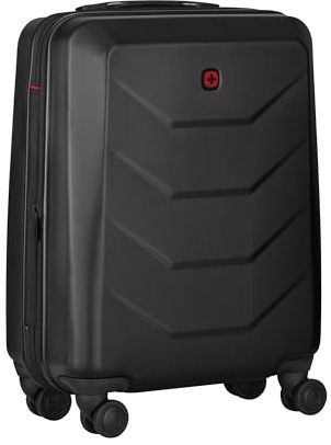 Wenger Prymo Maleta Carry-on de Carcasa rígida, Equipaje de Mano, Trolley, 36 (43) l, Cierre de Seguridad, Mujer, Hombre, Viajes, Vacaciones, Negro, 612536