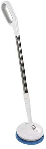 ANKROYU Spazzola Rotante Ricaricabile Senza Fili, Spazzola Elettrica per La Pulizia del Vetro, Spazzole Rotanti Elettriche, Lavavetri Elettrico Retrattile(Bianco)