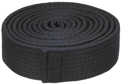 PATIKIL Taekwondo Farbiger Ranggürtel 1.5 x7.8Ft 2.4m Polyester Kampfsport Judo Karate Gürtel für Lehrpraxis Schwarz