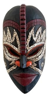 OMA African Decorative Mask Decor Tribal Lucky Mask Wooden Hand Carved African Art Home Decor Gift