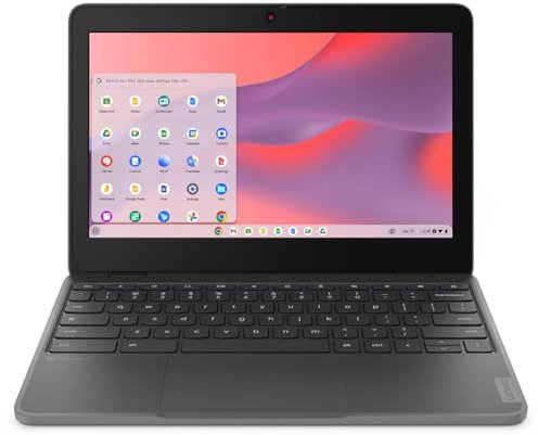 Lenovo 100e Chromebook Gen 4 11.6 HD Touchscreen Laptop, Intel N100 0.8GHz, 8GB RAM, 64GB eMMC, ChromeOS, Graphite Gray