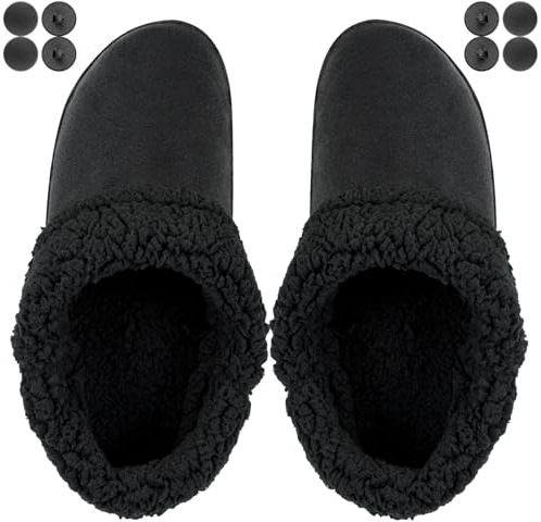 Endoto Innenfutter für Crocs Clog, Ersatz Warm Pelzfutter Liner Lining Inserts Fluffy Socken für Croc (Schwarz, 38-39 EU)