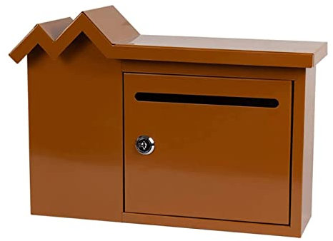 GddOGUK Key Drop Box Zinc Steel Mailboxes Creative Lockable Post Box Wall Mount Mailbox for Indoor Outdoor Drop Box Vintage Style Home Decor Easy to install