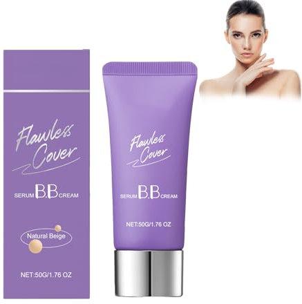 Mikabila (01, F)50G BB Crème,Soin Perfecteur Tout-en-1 Anti-Imperfections,Correcteur et Perfecteur de Teint, Hydratante 24H,Tous Types De Peaux,Soin du Visage Teinté Haute Couvrance Natural