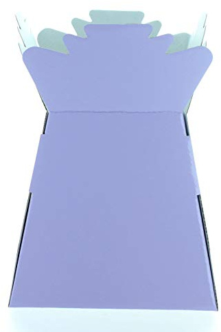 Hand-Tied Vase Florist Bouquet Boxes | Aqua Presentation & Transporter Boxes | Pack of 30 | Durable Flower & Plant Packaging | Glossy Lilac