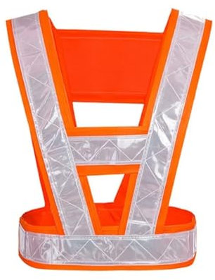 HWJFDC Chaleco Reflectante Chalecos Reflectantes de Alta Visibilidad Unisex, cinturón for Correr de Noche, Trabajo y Seguridad en Ciclismo, Correa for Chaqueta de Advertencia de tráfico(Orange)
