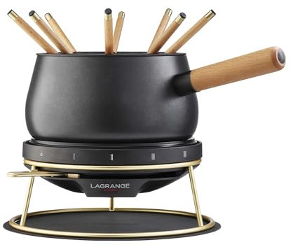 LAGRANGE, fondue Héritage, appaeil à fondue électrique, 8 personnes, 1,5 L, compatible tous feux, thermostat réglable pour réaliser tous types de fondues, 1200 W, 349501