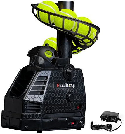 Furlihong 680BH Lanzador de Pelotas 2 en 1 para Béisbol y Tenis – Ángulo, Velocidad e Intervalo Ajustables, Swing Automático, Batería/Adaptador, Entrenamiento Juvenil